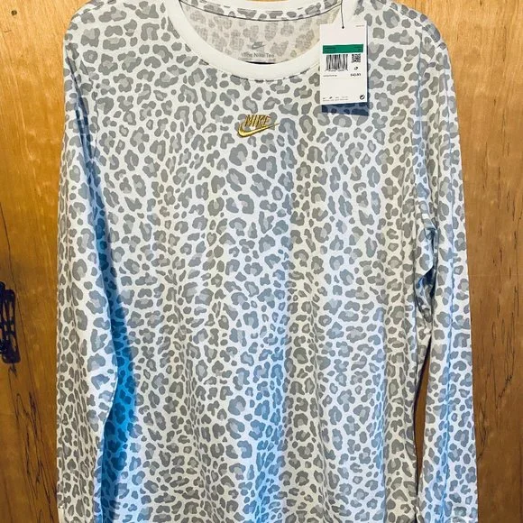 Nike shirt with leopard print hot sale